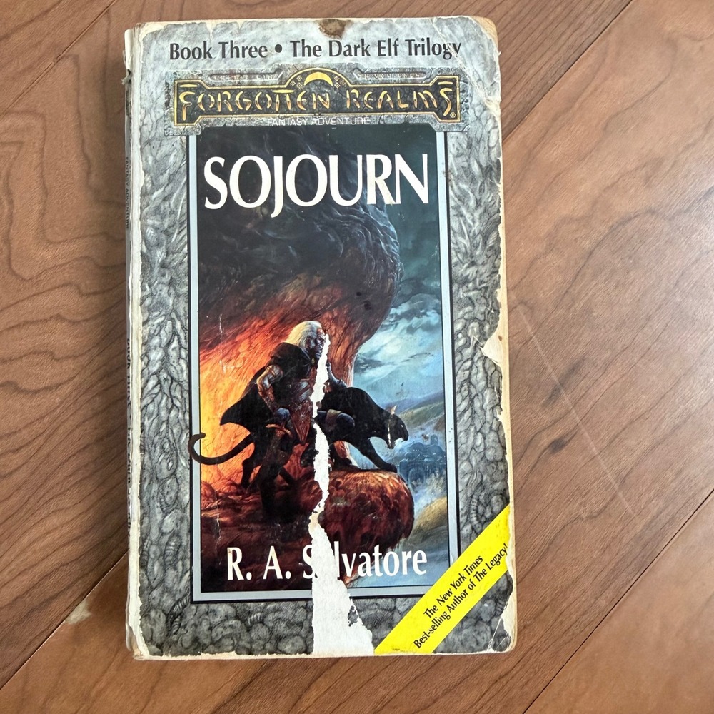 Sojourn Forgotten Realms Dark Elf Trilogy Book 3 R.A. Salvatore 1st Print 1991